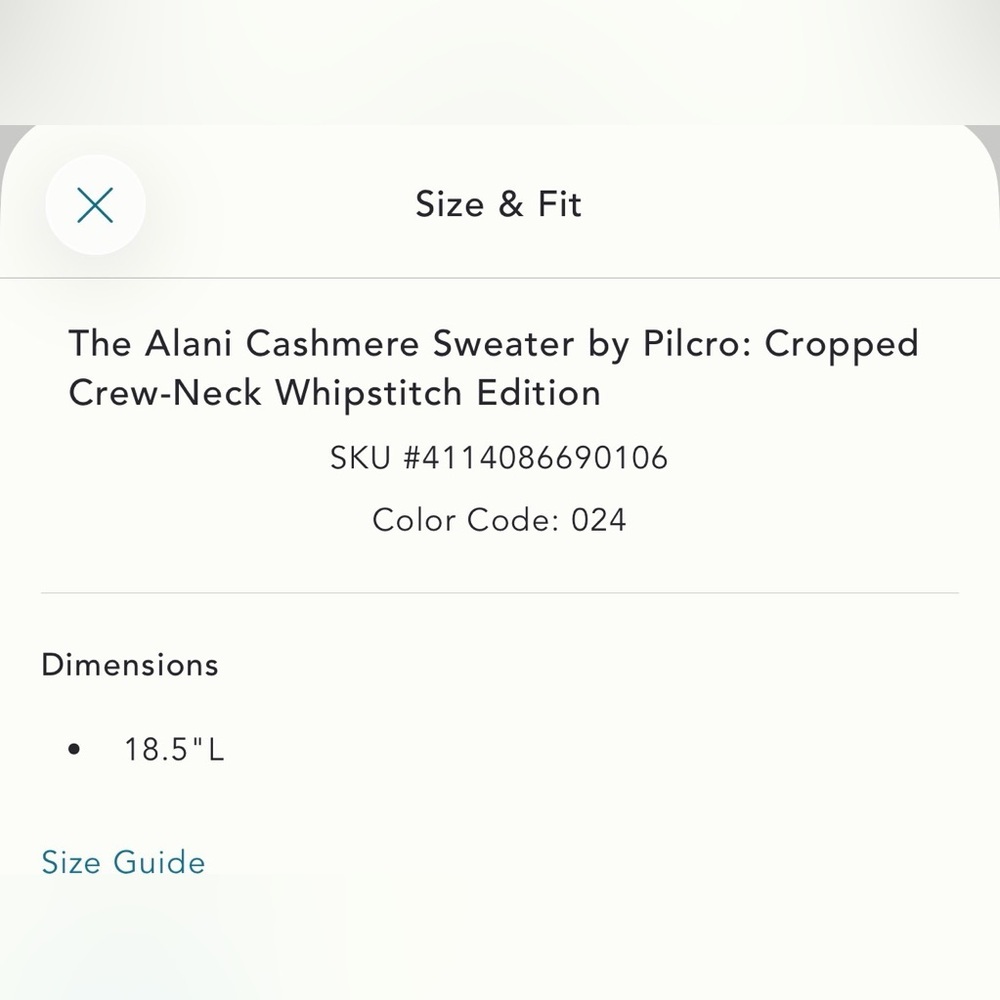NWT new large Anthropologie pilcro Alani whipstitch cropped cashmere sweater tan - Picture 12 of 17